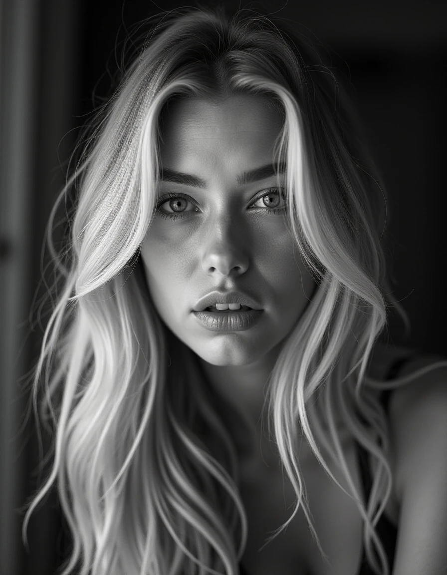 Woman Portrait Black White