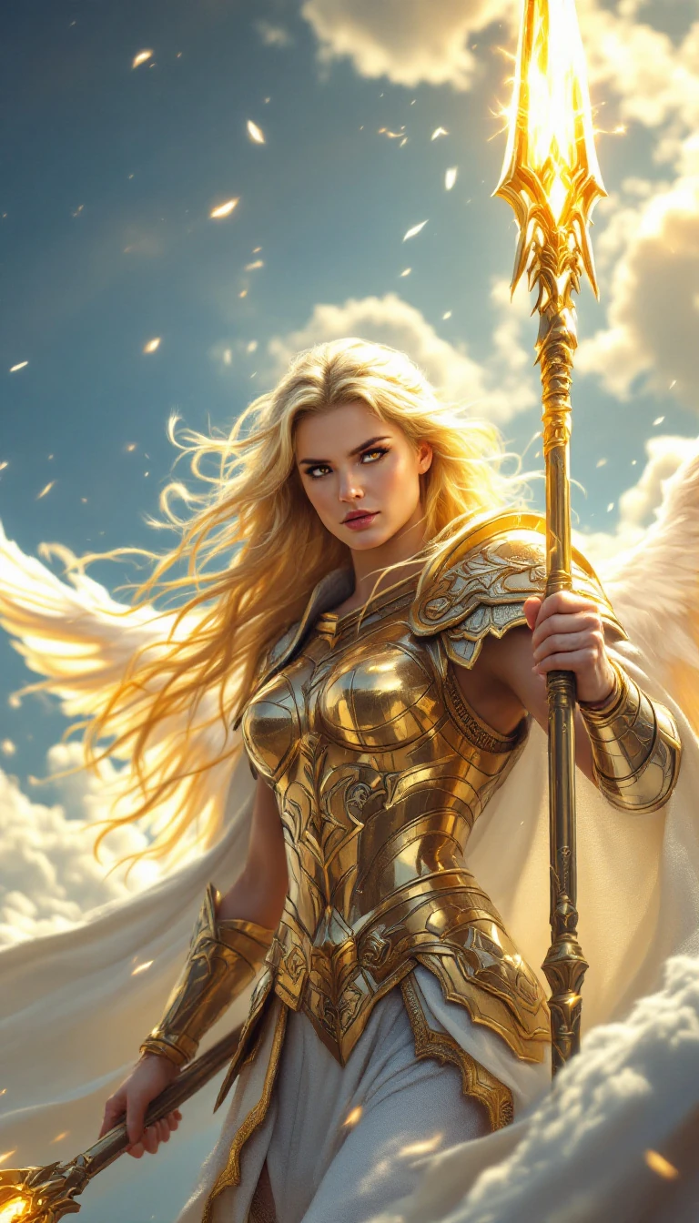Valkyrie Golden Armor Sky