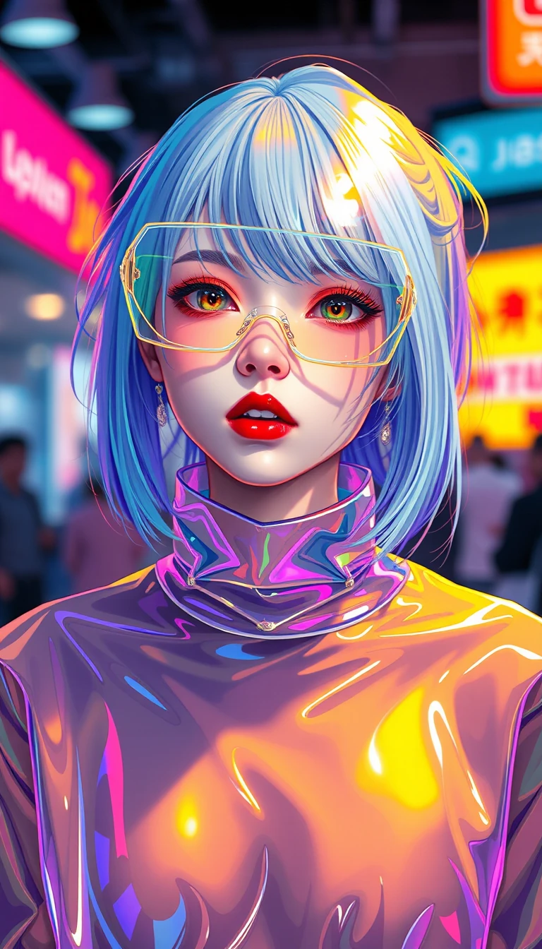 Woman Holographic Vinyl Fashion