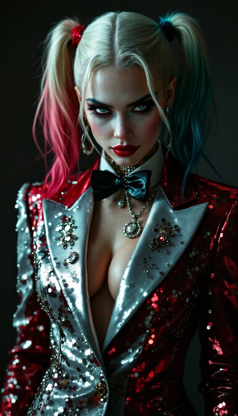 Fashion Model Tuxedo Sequins