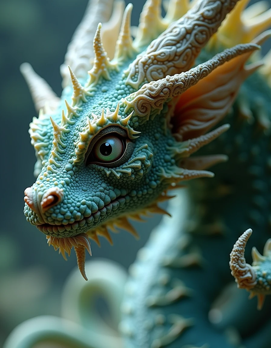Mythical Creature Fractal Spirals