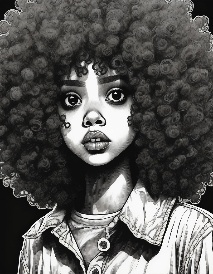 Girl Afro Horror Manga