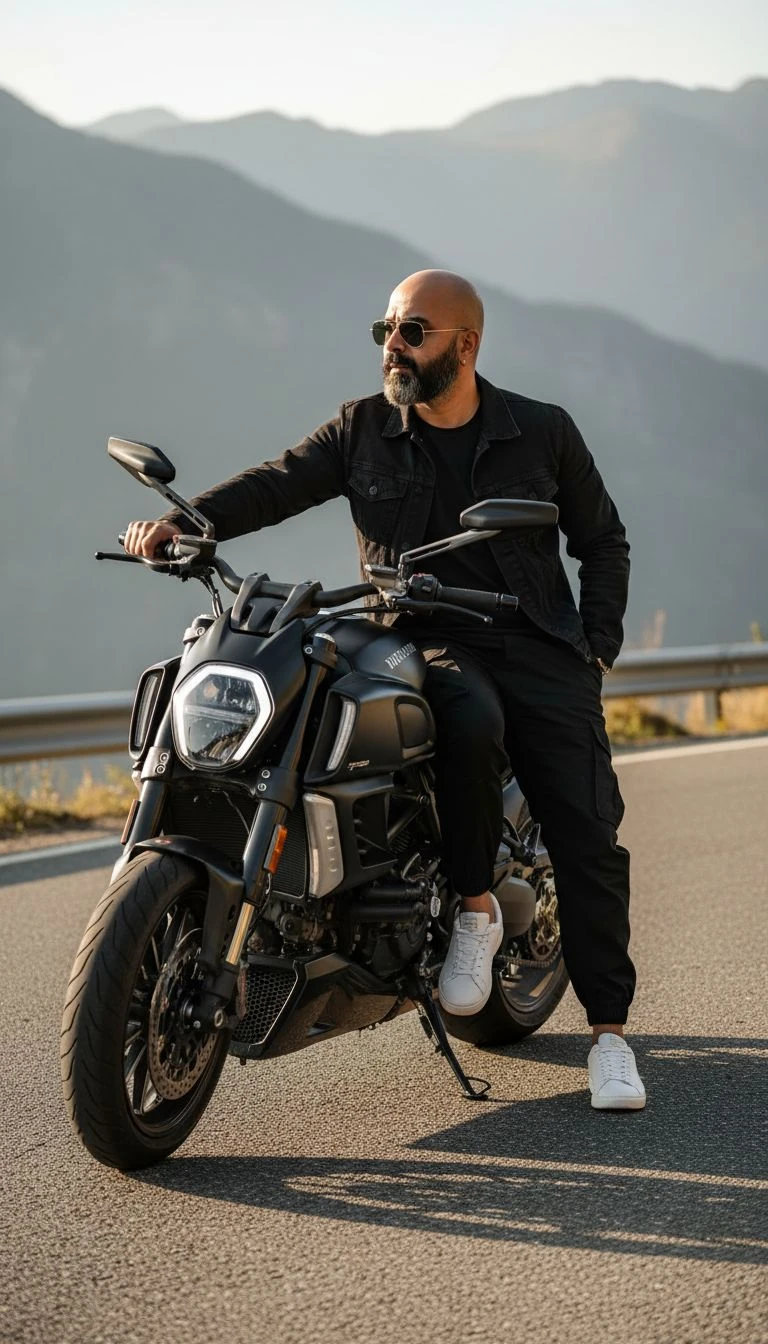 Man Bike Mountain Golden