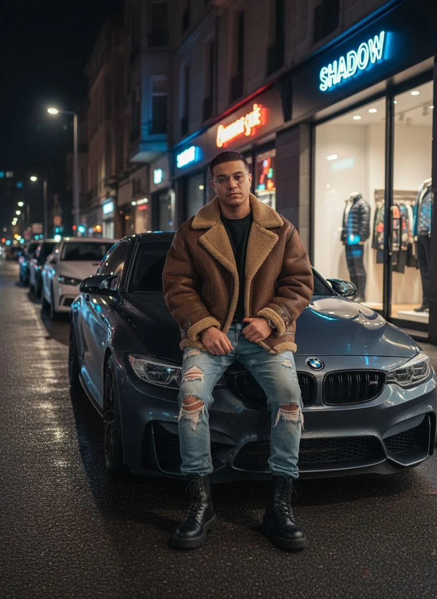 Male Model BMW Neon Streetwear