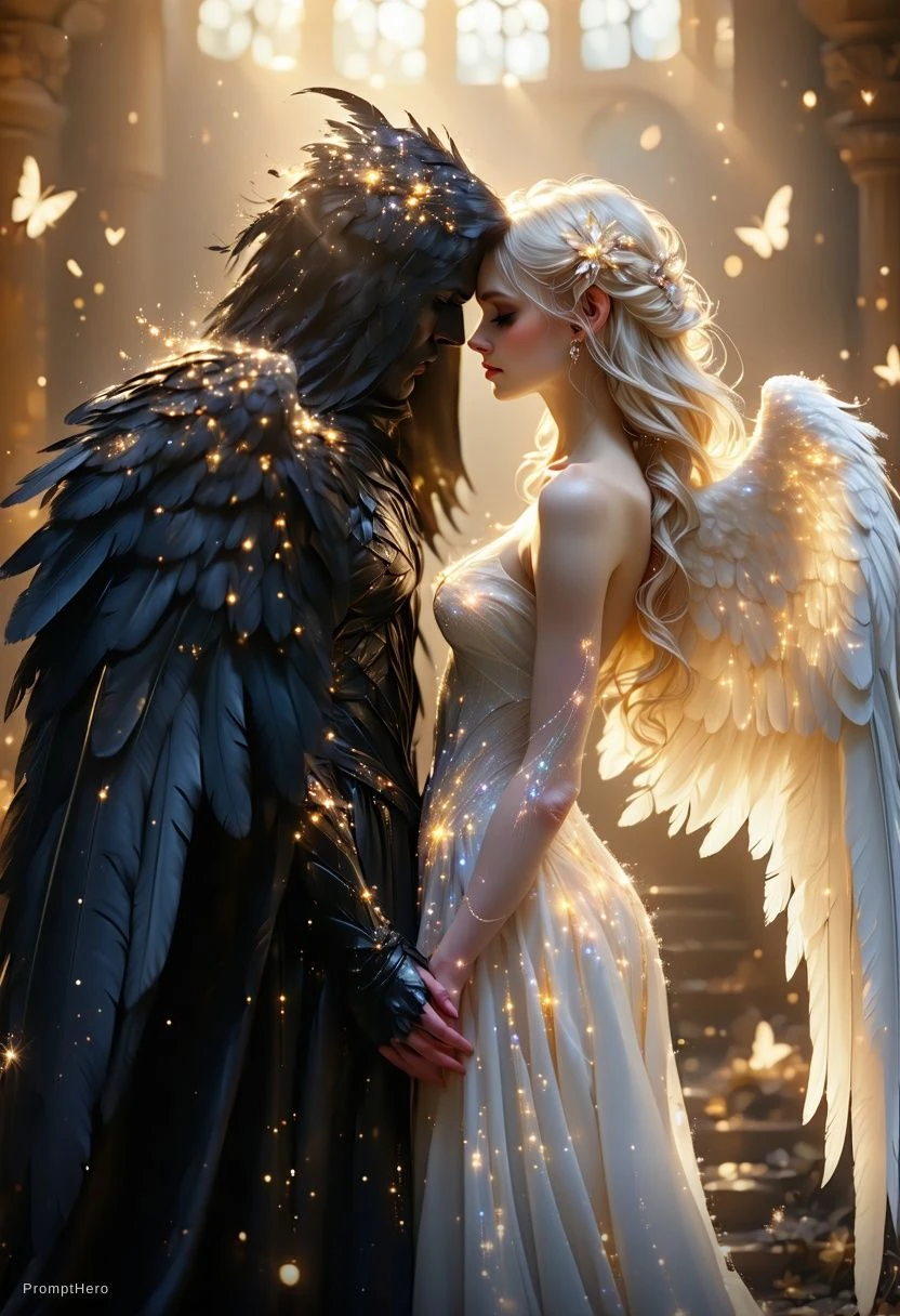 White Angel Black Angel Together