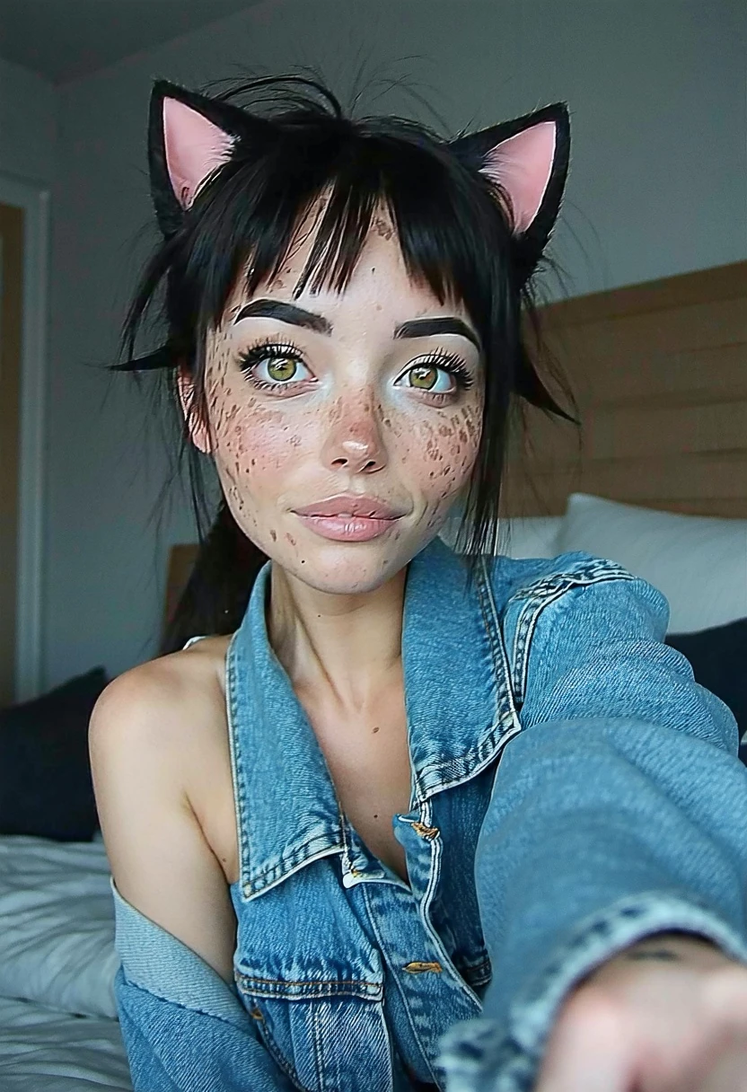 Black Woman Freckles Selfie Photo
