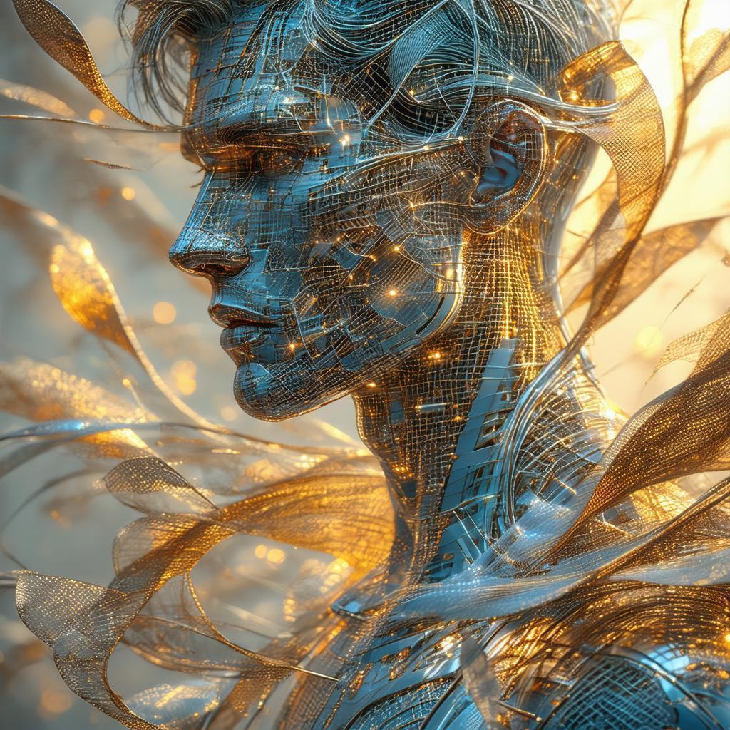 Wiremesh Man in Golden Hour Editorial 3D