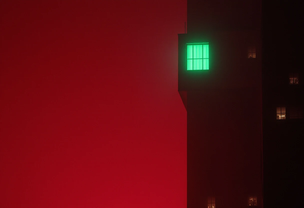 Green Window Emerald Light Fog