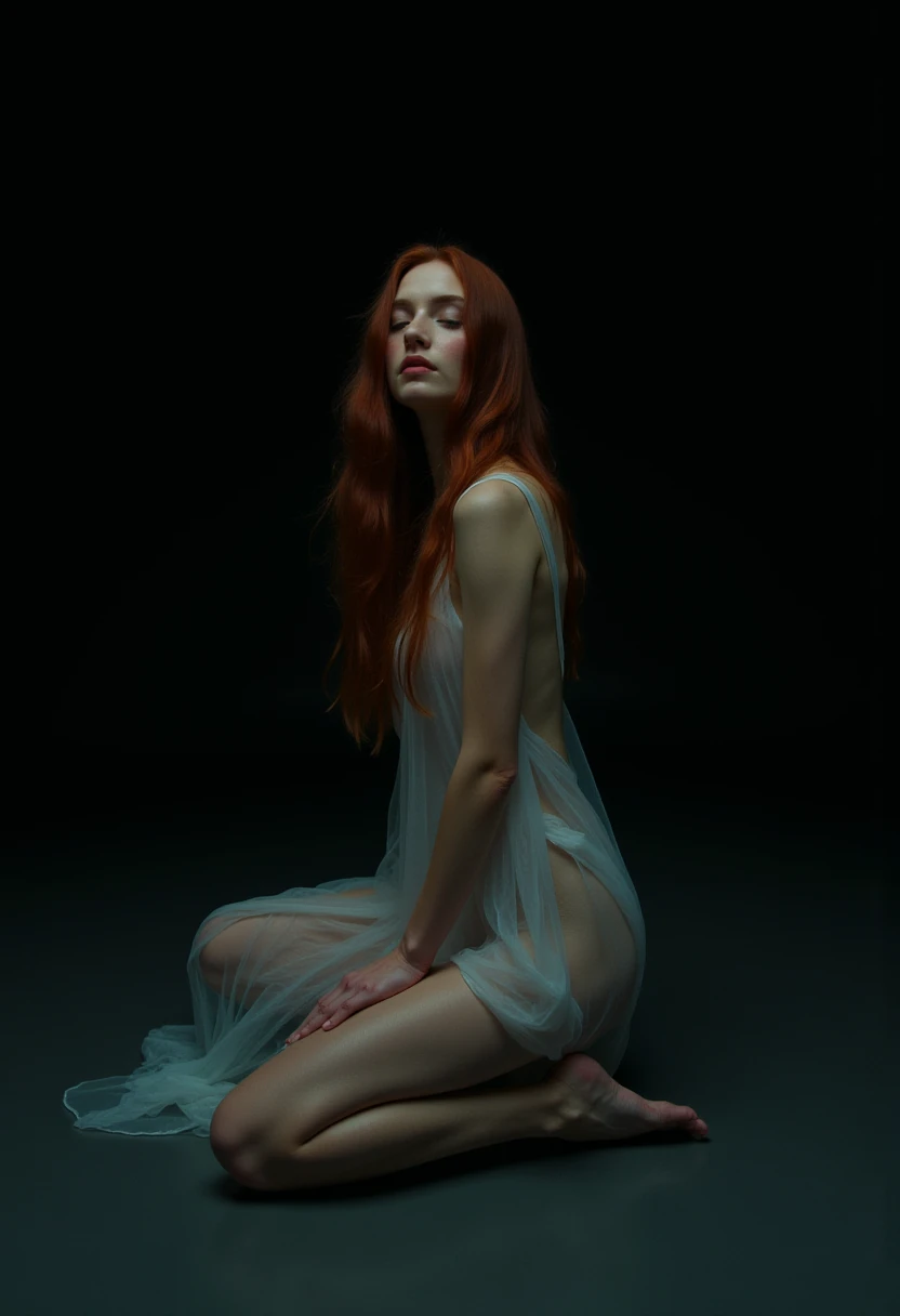 Ethereal Woman White Dress
