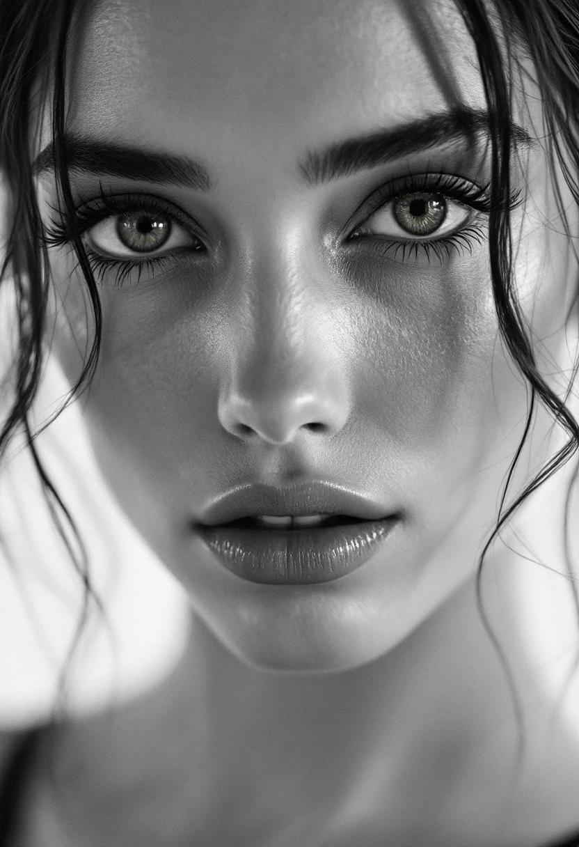 Fashion Model Black White