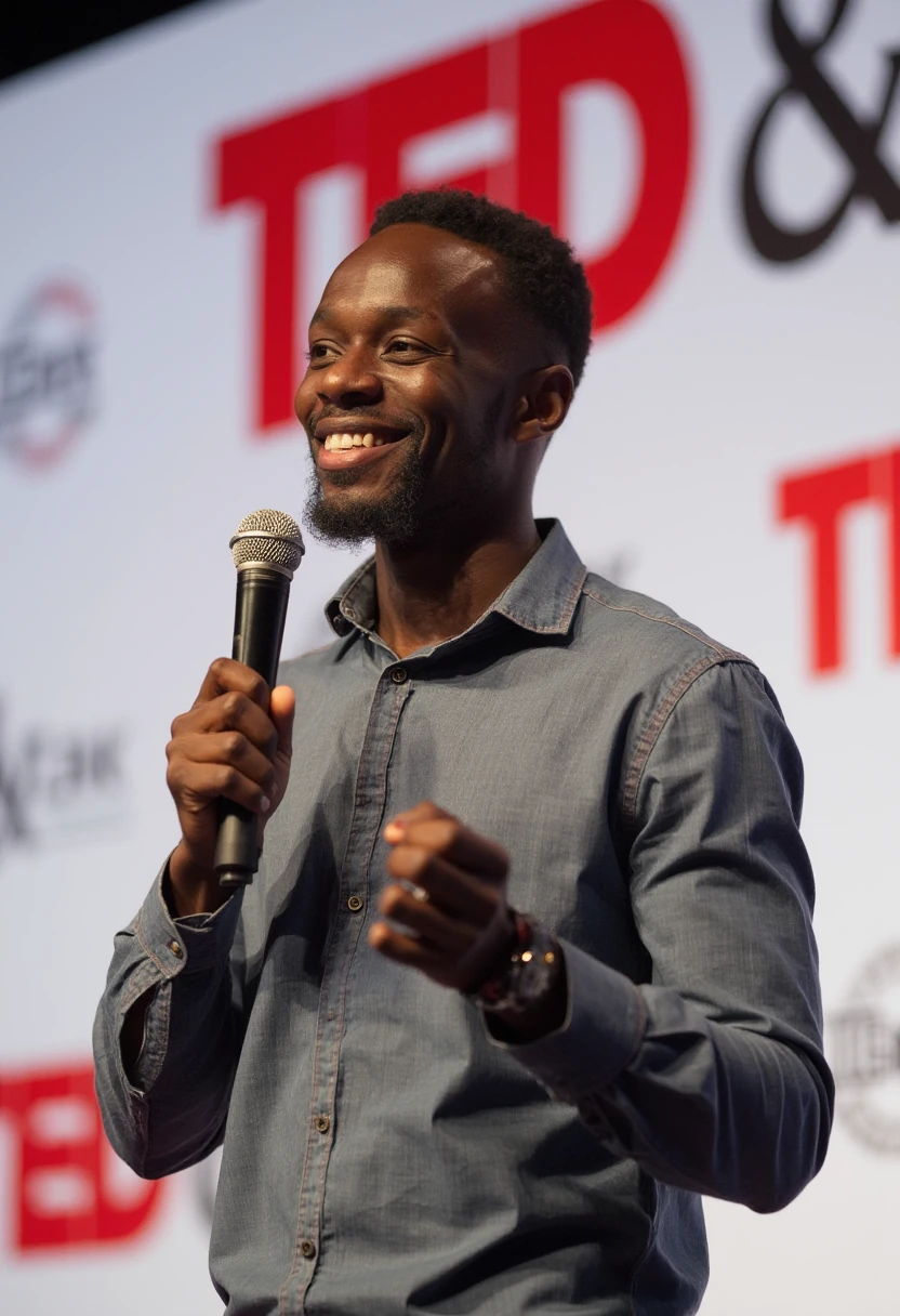 Man TEDx Stage Speaking