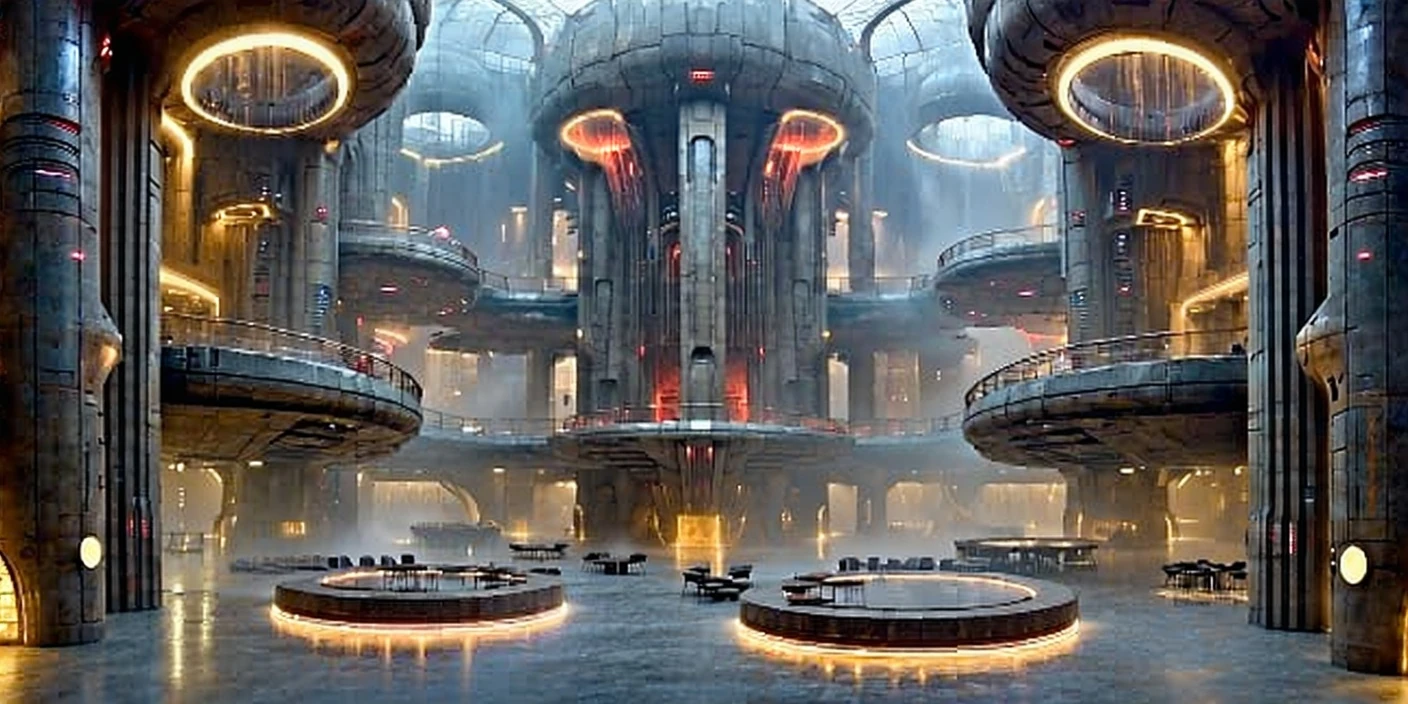 Futuristic Alien Nightclub Interior