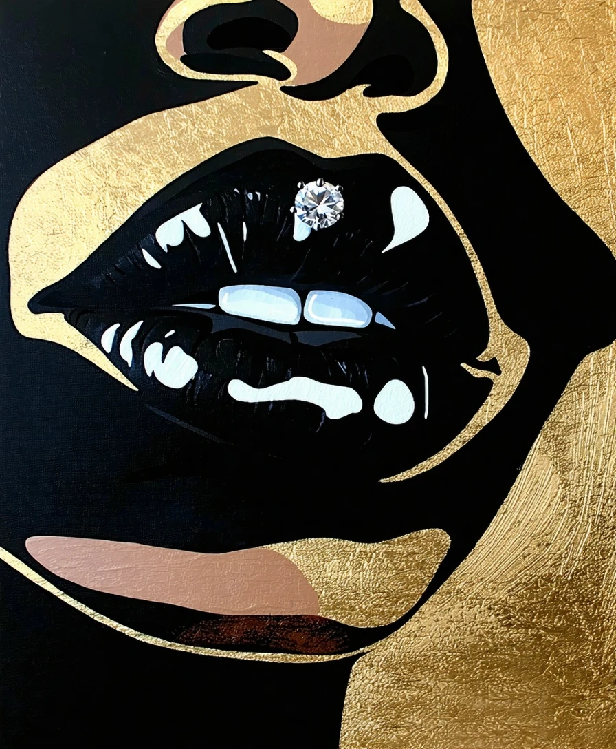 Black Woman Abstract Wall Piercing