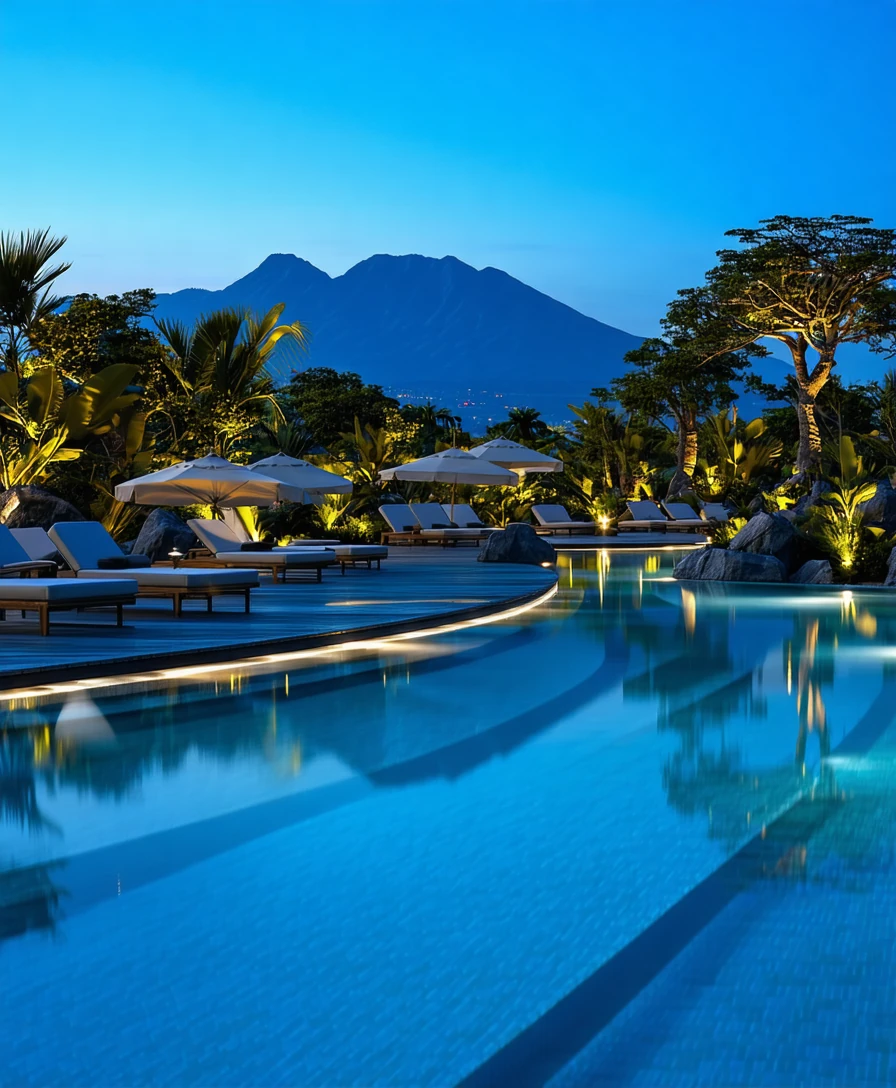 Resort Exterior Blue Hour Luxury