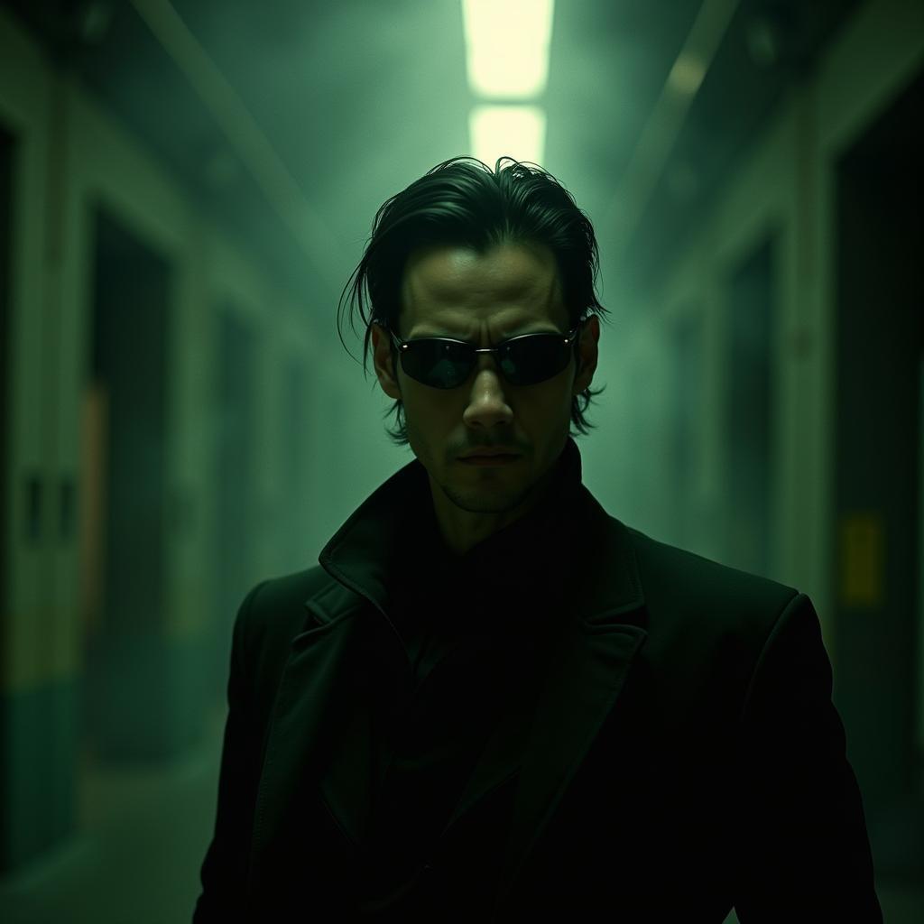 Neo in High Contrast Cinemascope Shadows
