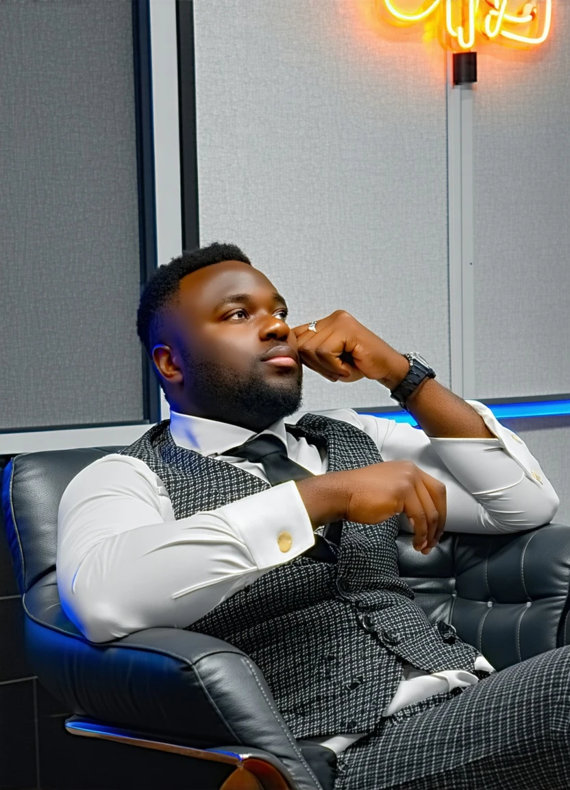 Strategic CEO Thoughtful Neon Blue