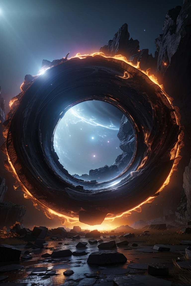 Black Hole Night View Animation