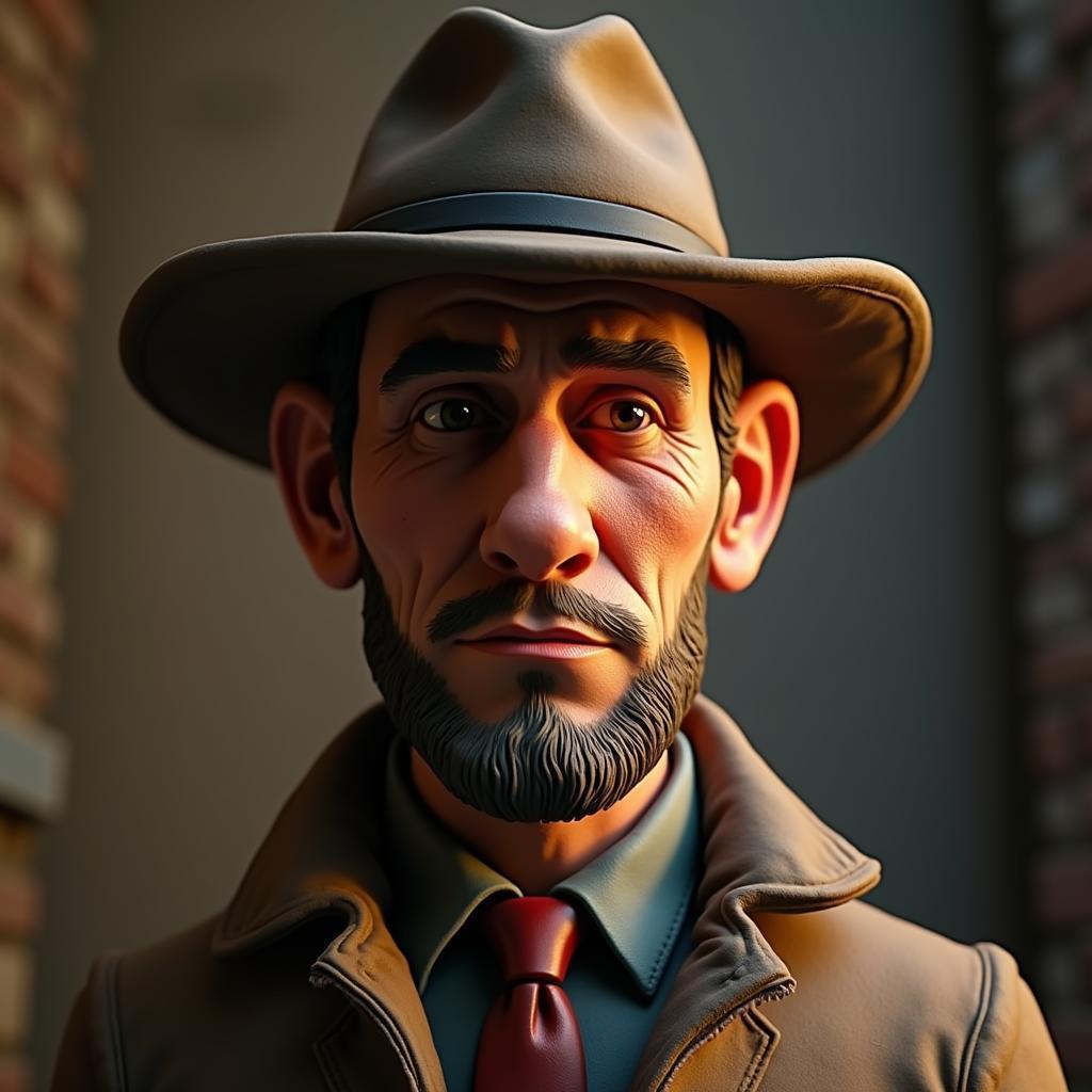 Claymation Detective Stephen Bliss in Gritty Clay