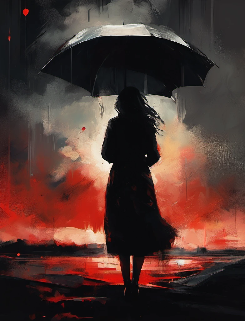 Nostalgic Illustration Heartbreaking Emotions