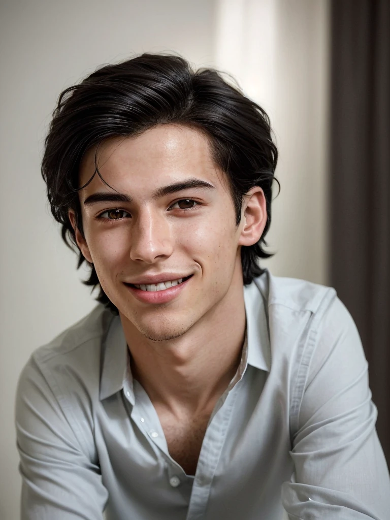 Young Man Glasses Casual Portrait