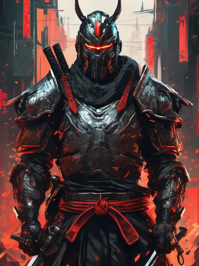 Cyborg Samurai Supervillain Dark