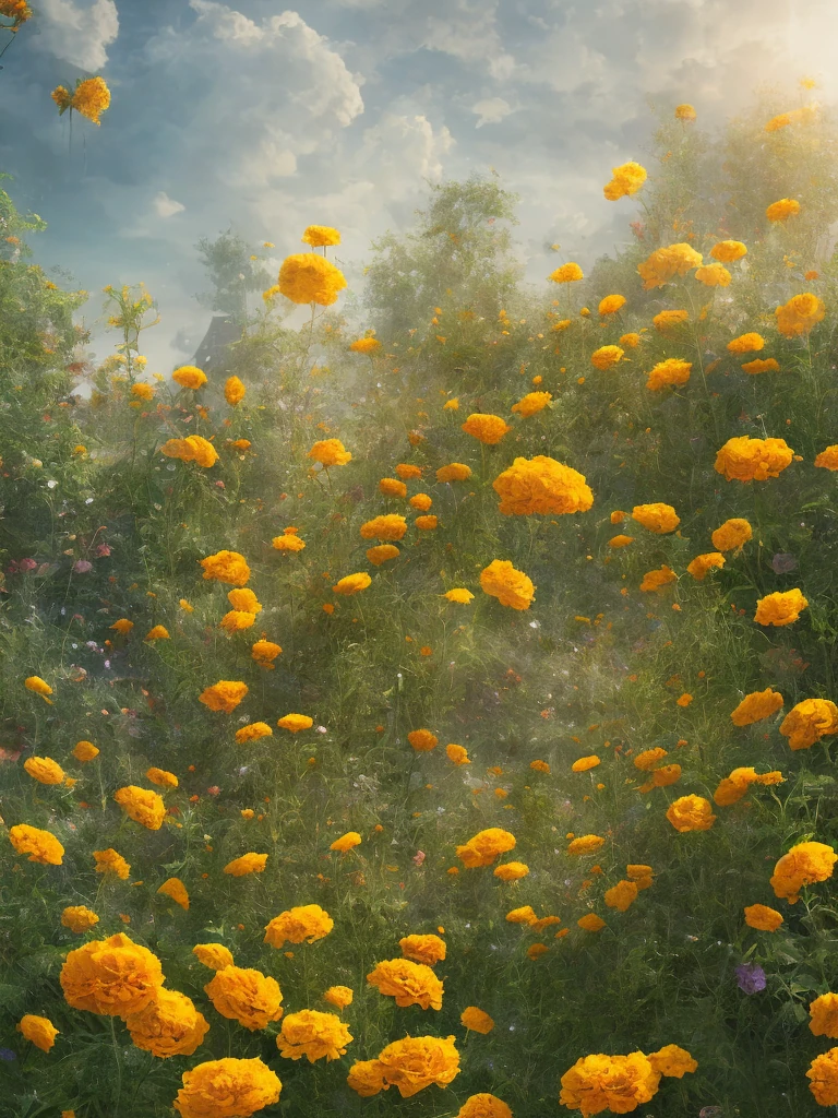 Garden Factory Marigolds Roses