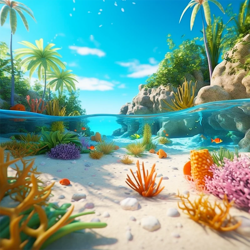Pixar Beach Nemo Tropical Vibrant