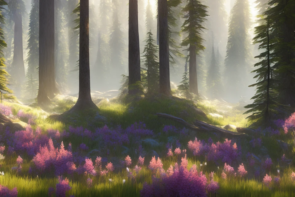 Pacific Northwest Forest Fantasy Landscape