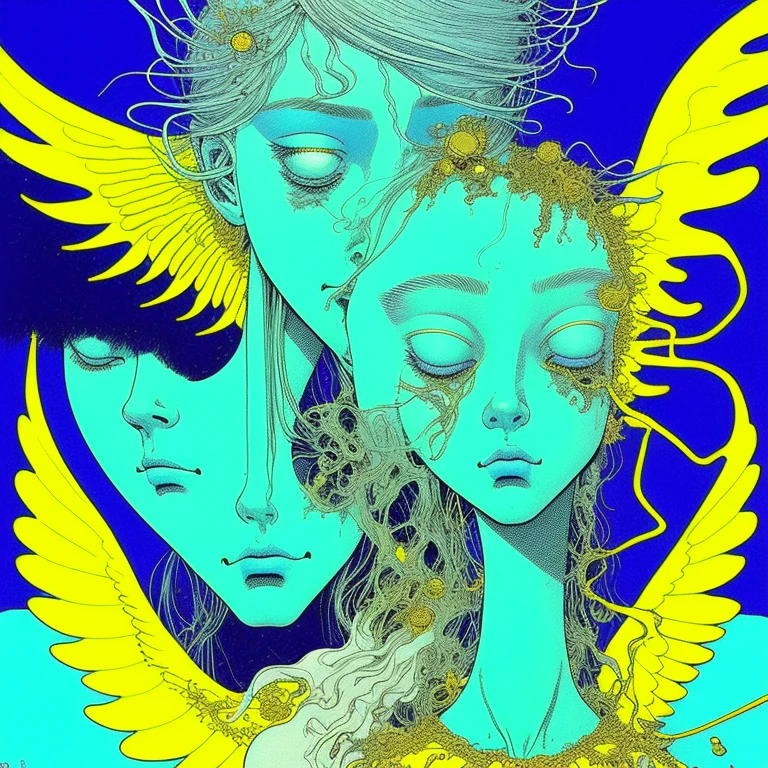 Acid Nightmare Psychedelic Gold Halo