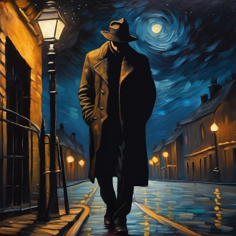Murderer Silhouette Van Gogh Street