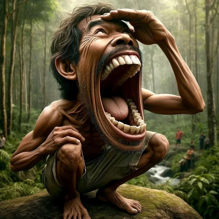 Indonesian Man Forest Portrait