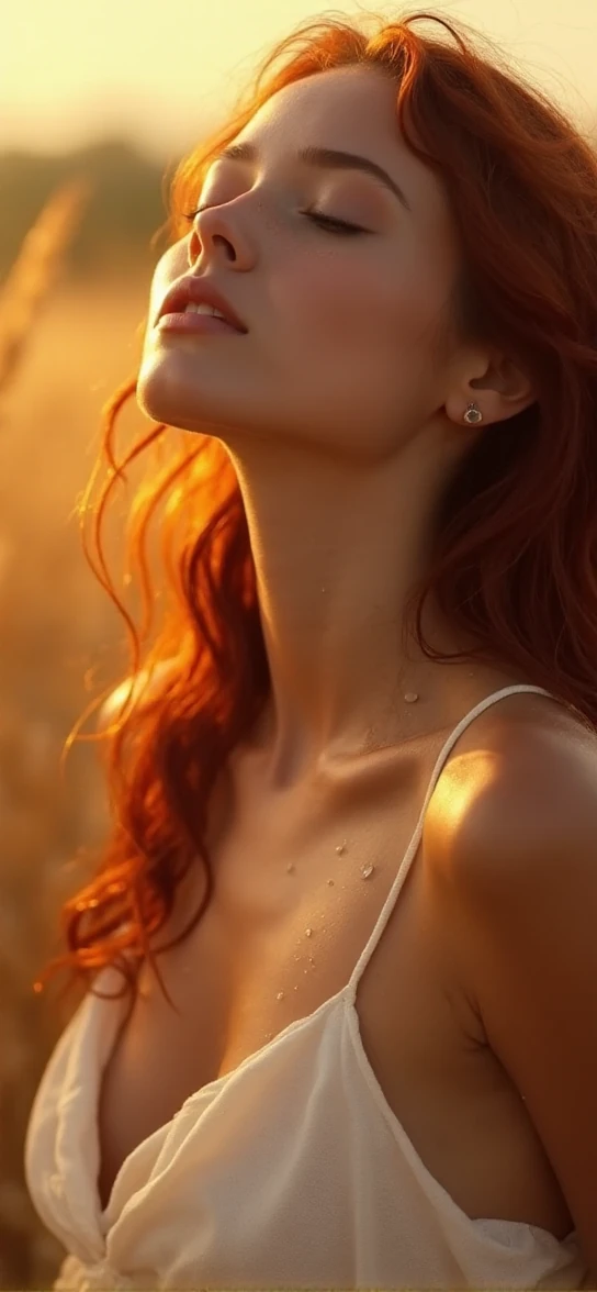 Red Hair Summer Golden Wheat