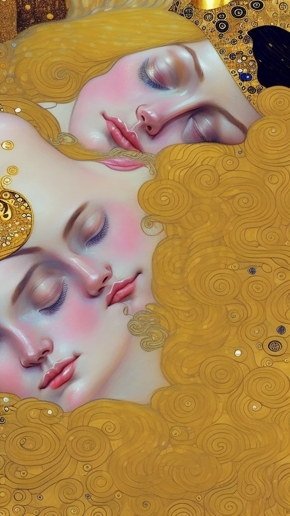 Sleeping Princess Gold Klimt Style