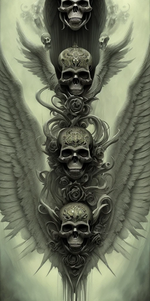 Angel Skull Mask Portrait