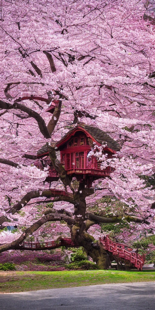 Cherry Blossom Treehouse Cliff