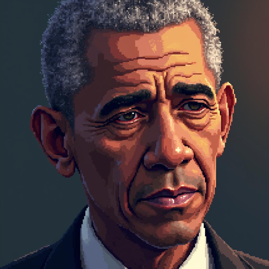 Aging Obama at Eighty Five in Pixels