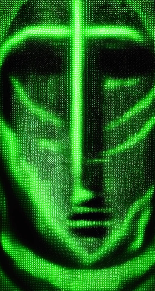 Hacker Matrix Code Portrait