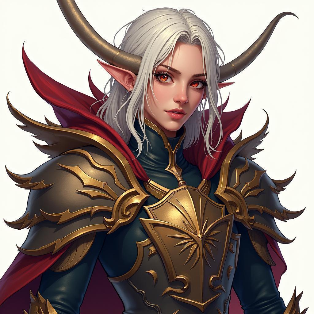 Pale Haired Skaven King in Ornate Armor