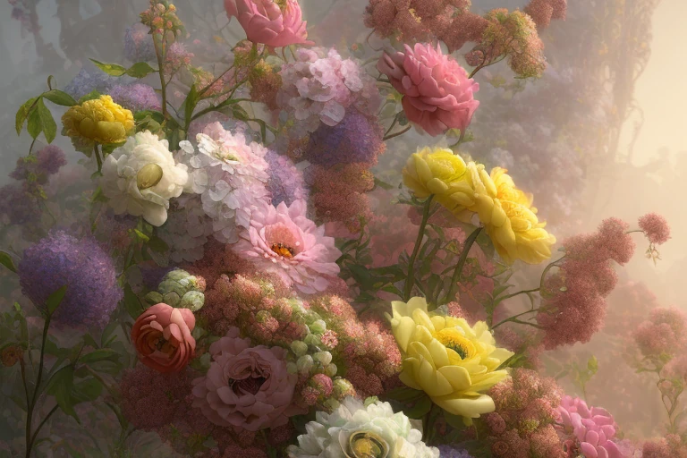 Flower Garden Ancient Ruins