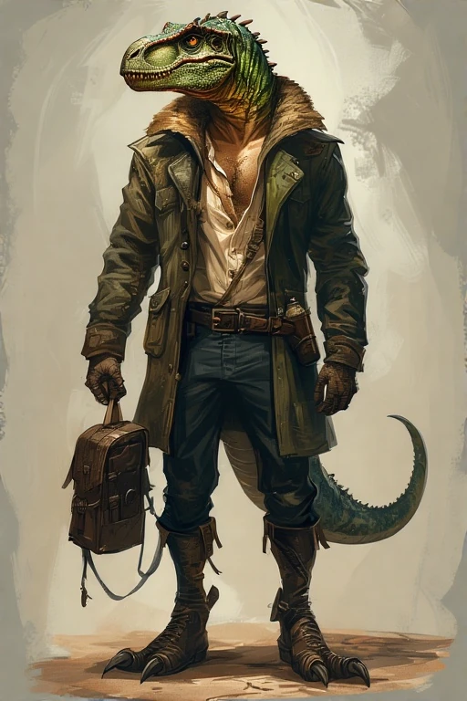 Time Traveling Detective Dinosaur Companion