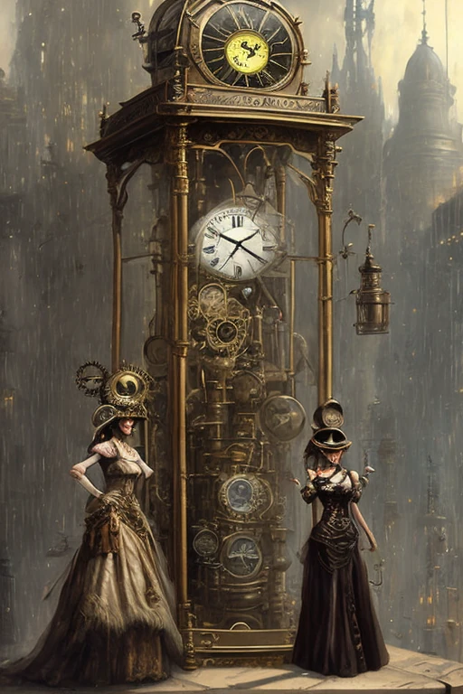 Steampunk Woman Time Machine