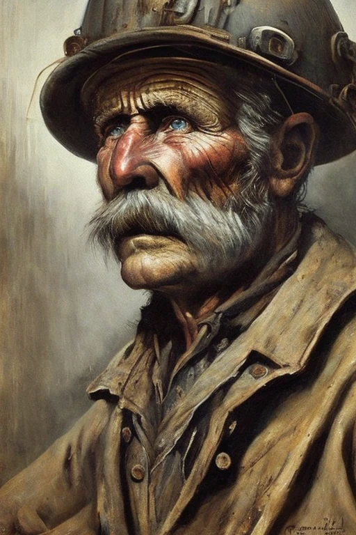 Victorian Coal Miner Portrait