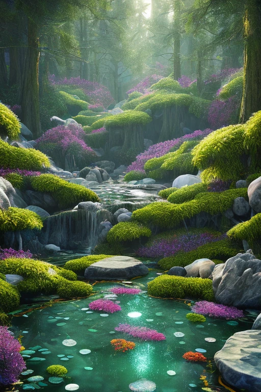 Forest Crystals Glitter Landscape