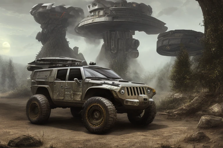 Armored Sci-Fi Jeep Concept