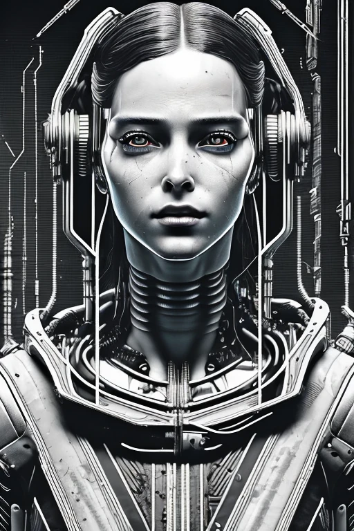 Cyberpunk Female Soldier Illustration