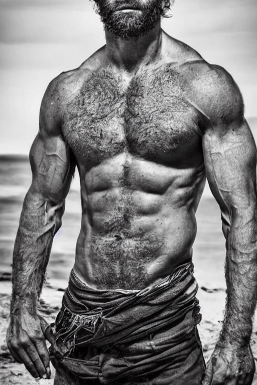 Rugged Muscular Ranger Portrait