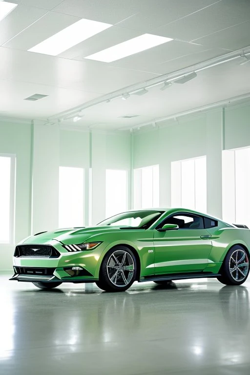 Green Mustang White Room