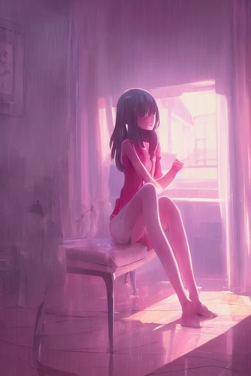 Pink Mood Monochrome Scene