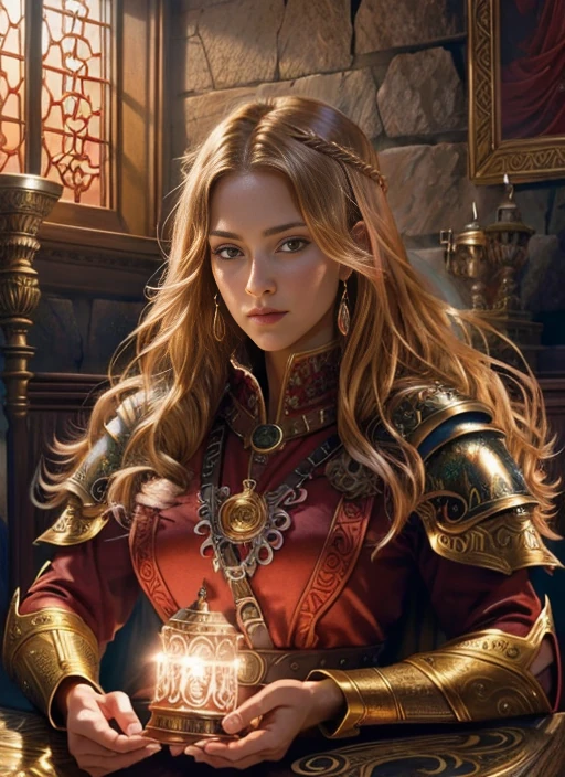 Beautiful medieval female lord portrait