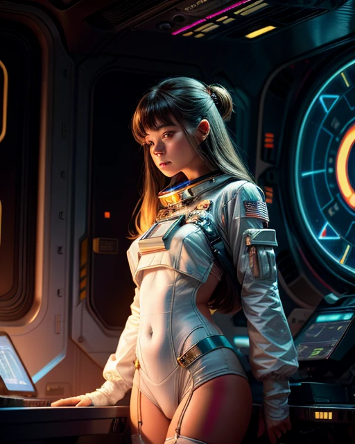 Astronaut Girl Spaceship Command